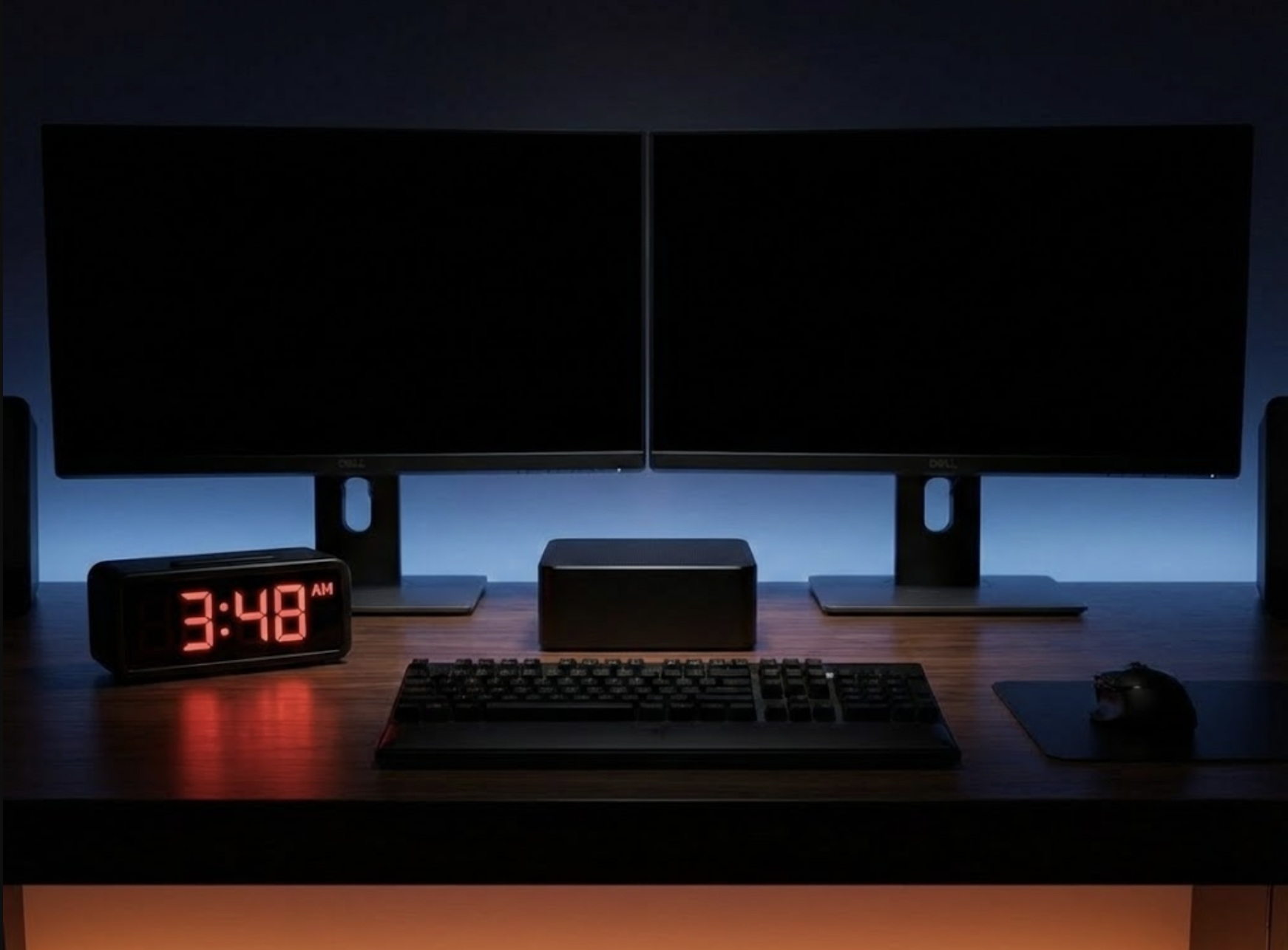 Mini PC powering dual ultrawide monitors